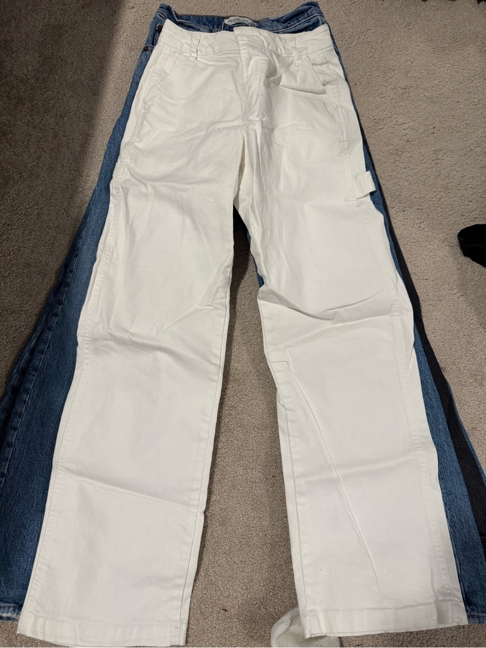 H&M White Wide Leg Jeans